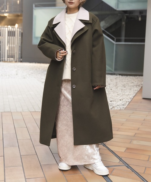 MIEL CRISHUNANT（ミエルクリシュナ） チェスターコート MEDIUM カーキ