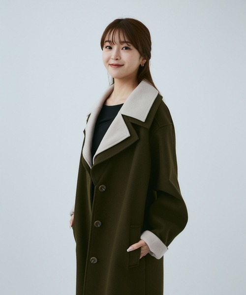 MIEL CRISHUNANT（ミエルクリシュナ） チェスターコート MEDIUM カーキ