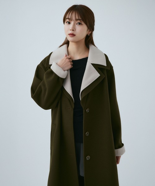 MIEL CRISHUNANT（ミエルクリシュナ） チェスターコート MEDIUM カーキ