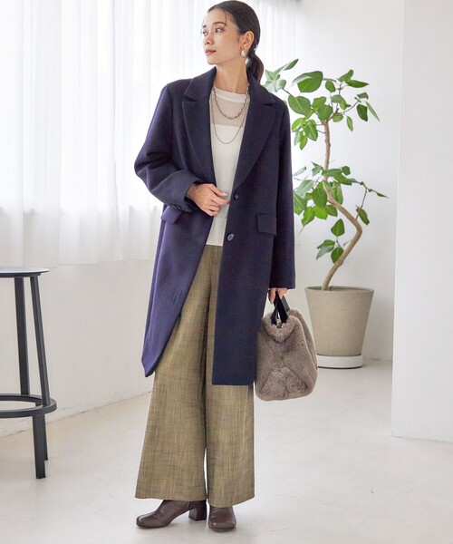 SHIPS（シップス） コート チェスターコート ロイヤル ジーロン