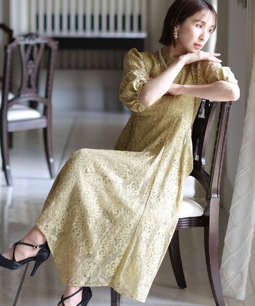 PourVous（プールヴー） ドレス 刺繍リボン付き パーティードレス