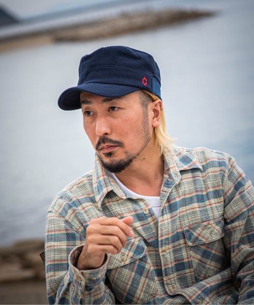 Clef（クレ） キャップ 帽子 「クレ」ワッフル生地 リブ ワーク