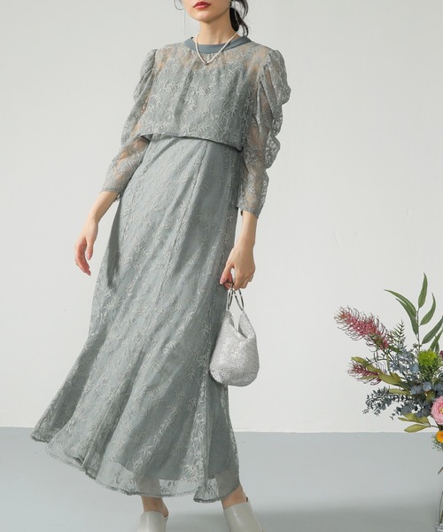 Kana ドレス 3way レースボレロセット フラワー 総レース フレア