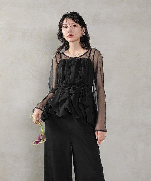 Kana パンツドレス チュールトップス ペプラムキャミビスチェ パンツ 3