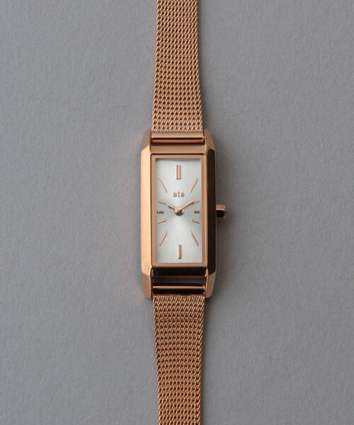 ete（エテ） 腕時計 レクタングルフェイス メッシュベルト ウォッチ