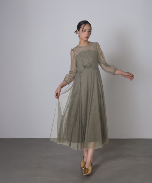 Rose of Sharon ドレス シアービスチェ風フレアドレス : ZOZOTOWN