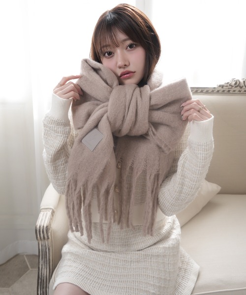 LIP SERVICE（リップサービス） マフラー ストール レザータグマフラー