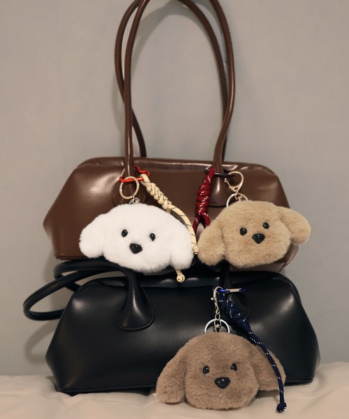 Mili affinity キーホルダー ハートカラビナ＆パラコード付き ふんわり