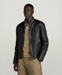 G-STAR RAW 革ジャン ライダース Biker Leather Jacket/シングルレザー