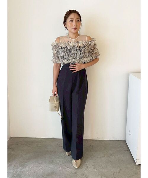 LAGUNAMOON（ラグナムーン） パンツドレス LADYチュールオフショル