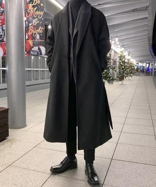 EDIFICE（エディフィス） チェスターコート MEDIUM ネイビー メンズ