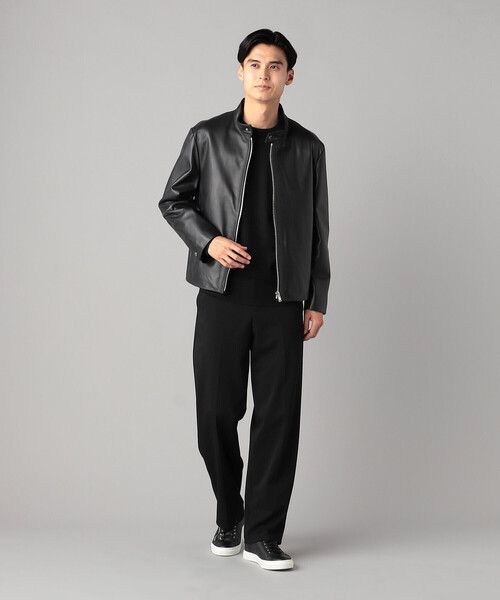 COMME CA MEN（コムサメン） 革ジャン ライダース ラムナッパ シングル