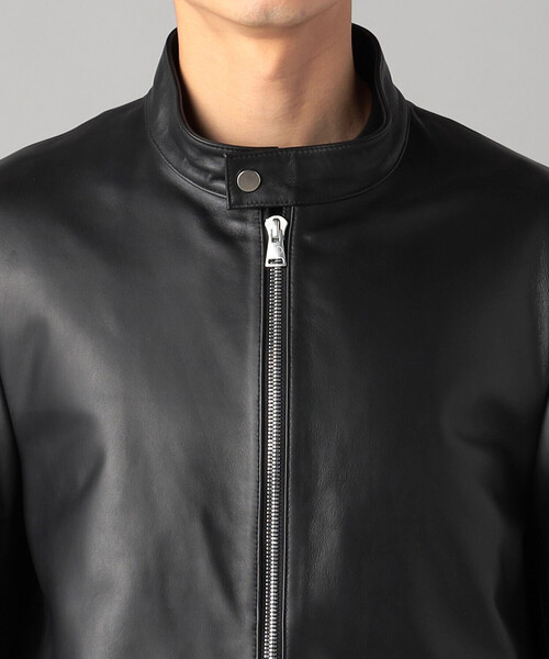 COMME CA MEN（コムサメン） 革ジャン ライダース ラムナッパ シングル