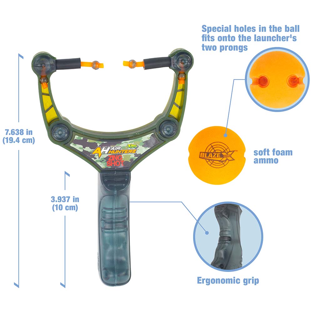 Zing Shotz 2 Pack - Pocket Foam Ball Launchers - Safe Slingshot