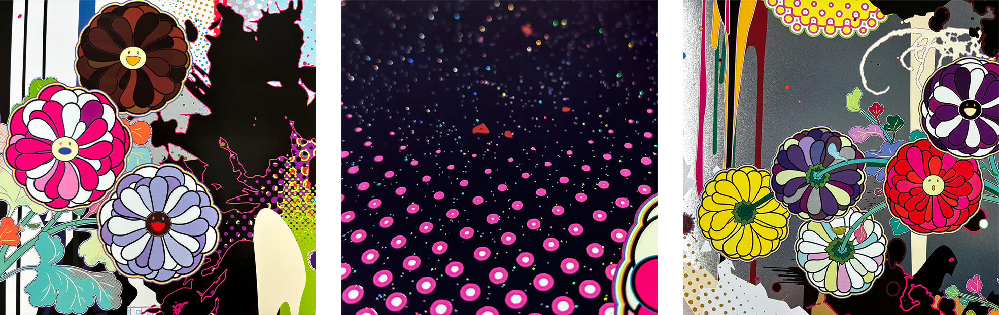 村上隆 もののけ京都 青花の壺に村上フラワー ED300 サイン入り