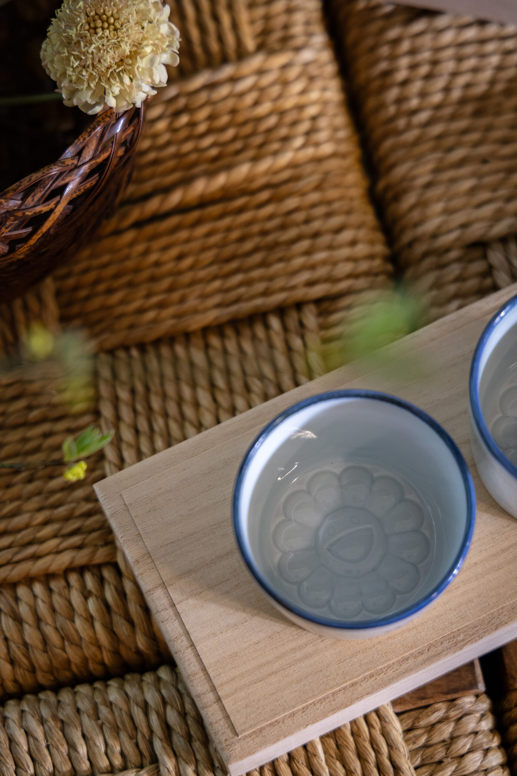 麦藁手向付け 蕎麦猪口 六角形5個セットT153 麦藁手向付け 蕎麦猪口 六