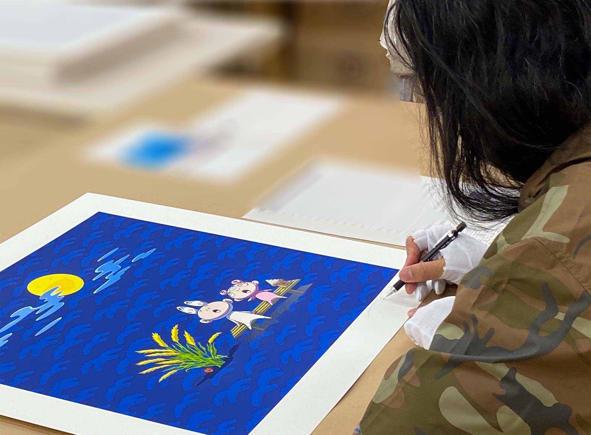 村上隆 もののけ京都 直筆サイン入りポスター 