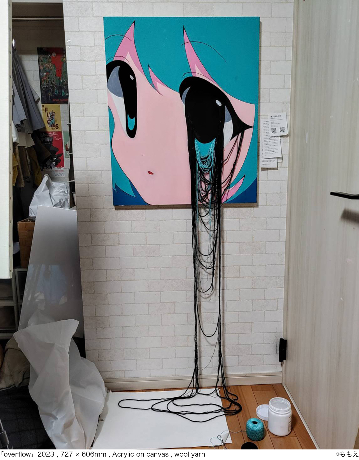 ももえ 原画 MOMOE 直筆 ドローイング イラスト 現代アート ももえ