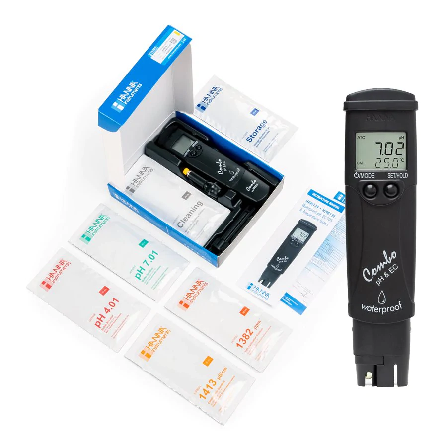 Hanna HI Combo pH / EC / TDS Tester (black) | ZipGrow Inc.