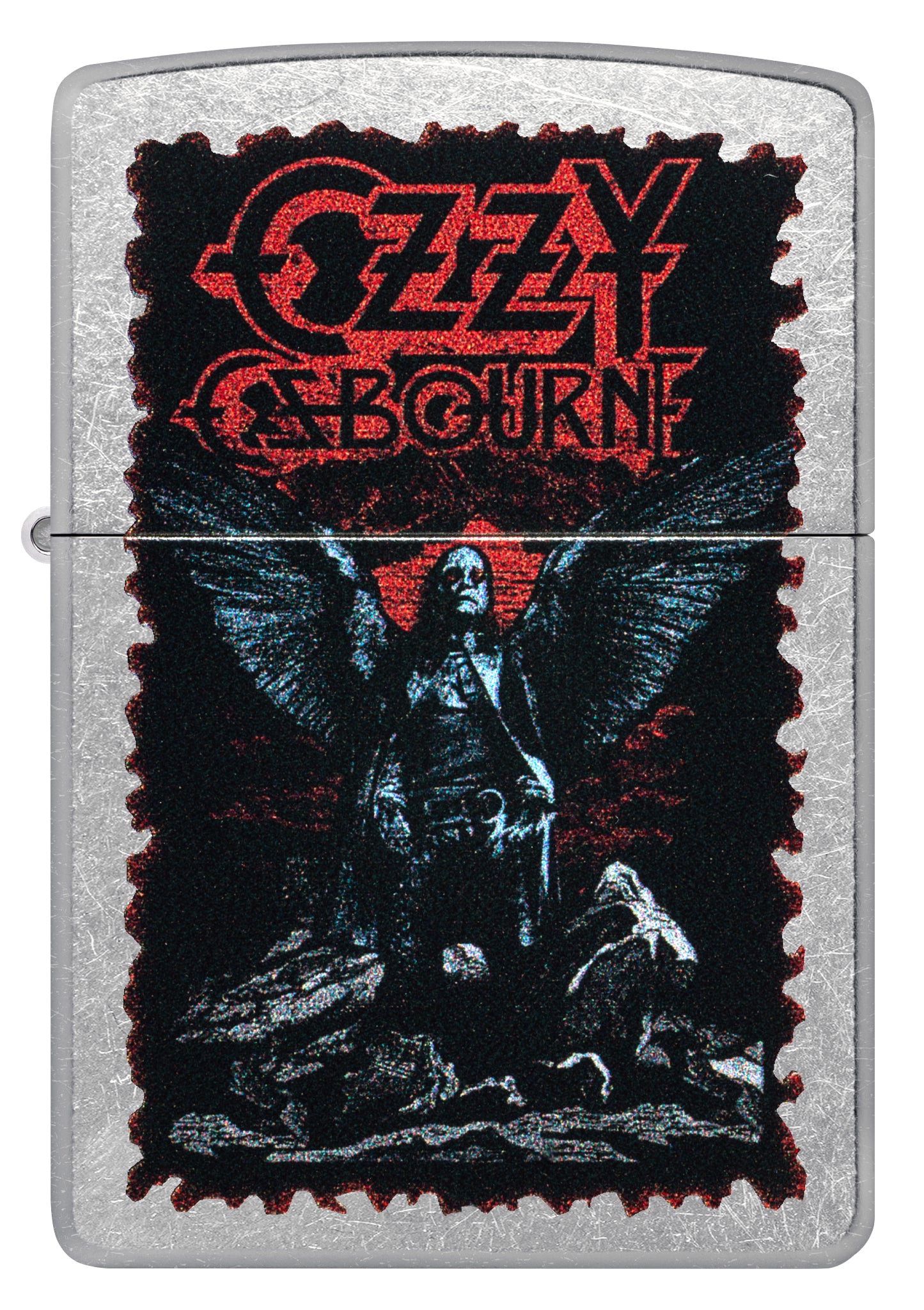 Zippo Ozzy Osbourne Angel Wings Design Street Chrome Windproof