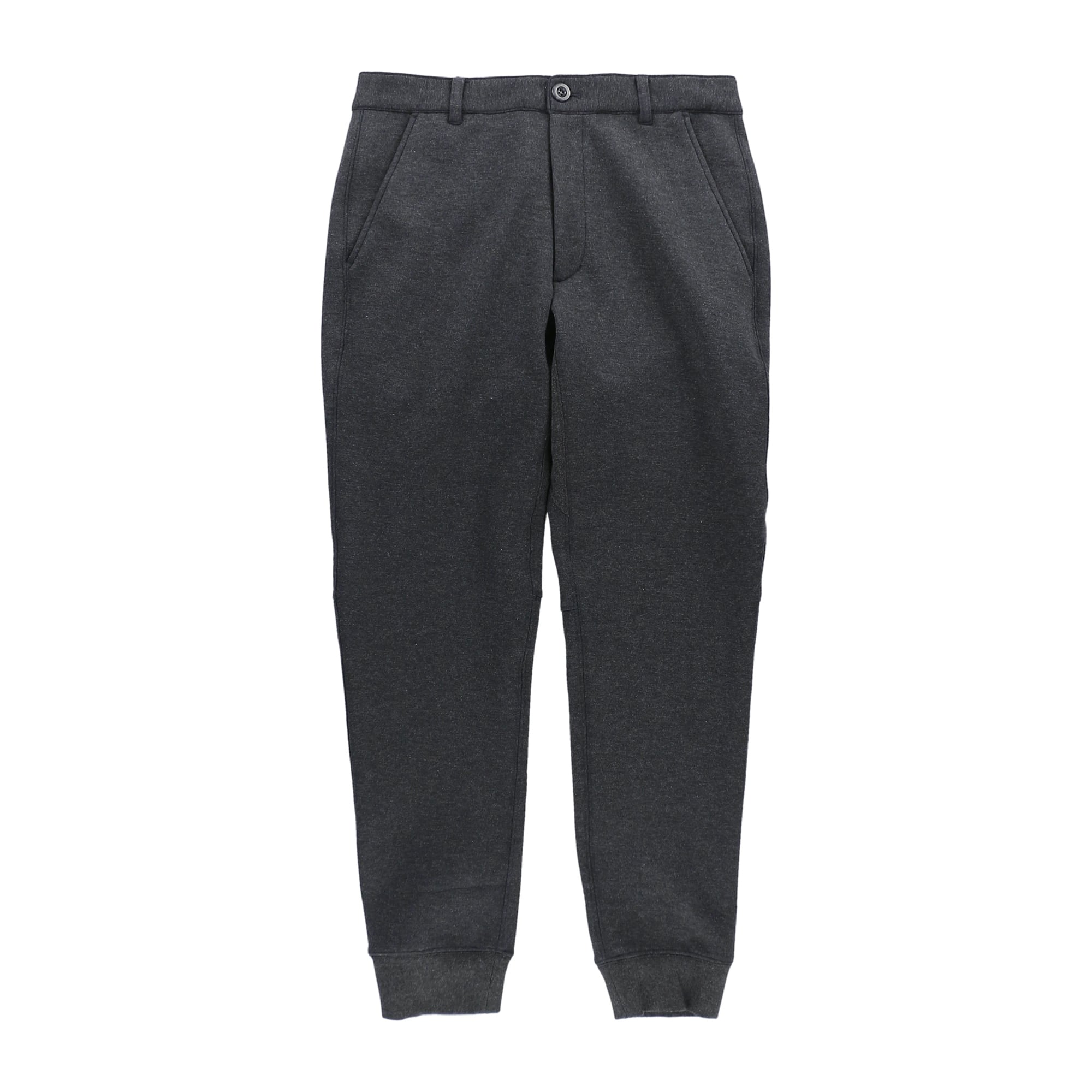 MEN Double knit Tech Jsy ロングパンツ チャコールグレー