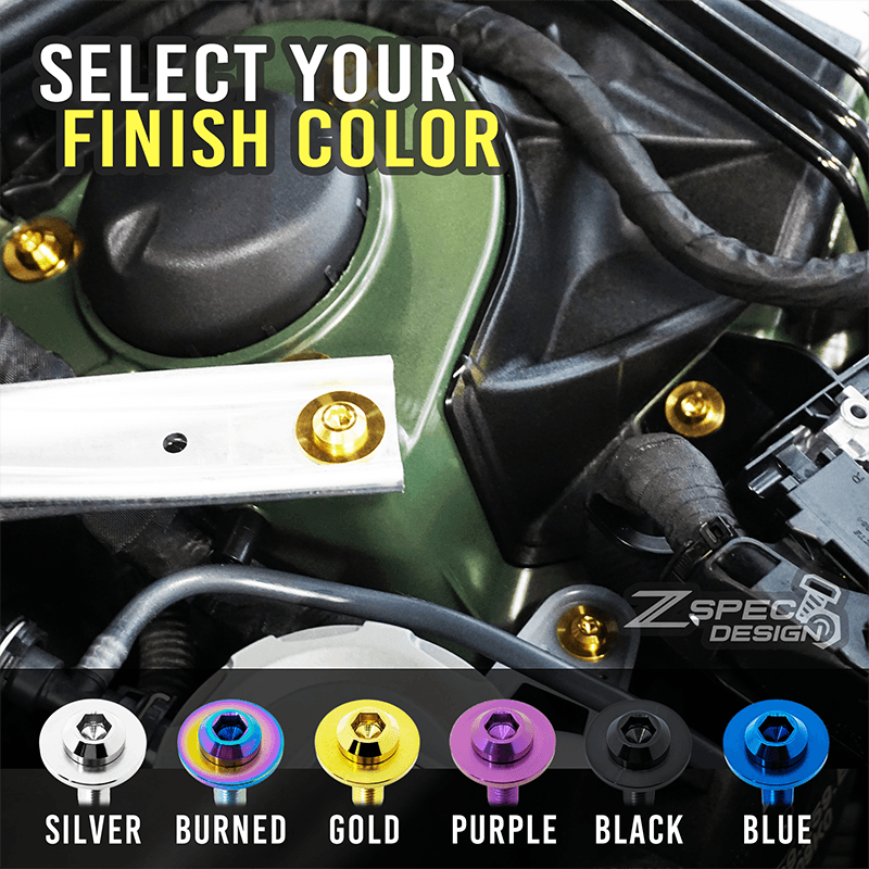 ZSPEC Stage-1 Dress Up Bolts® Hardware Kit, Nissan 300zx Z32, Titanium