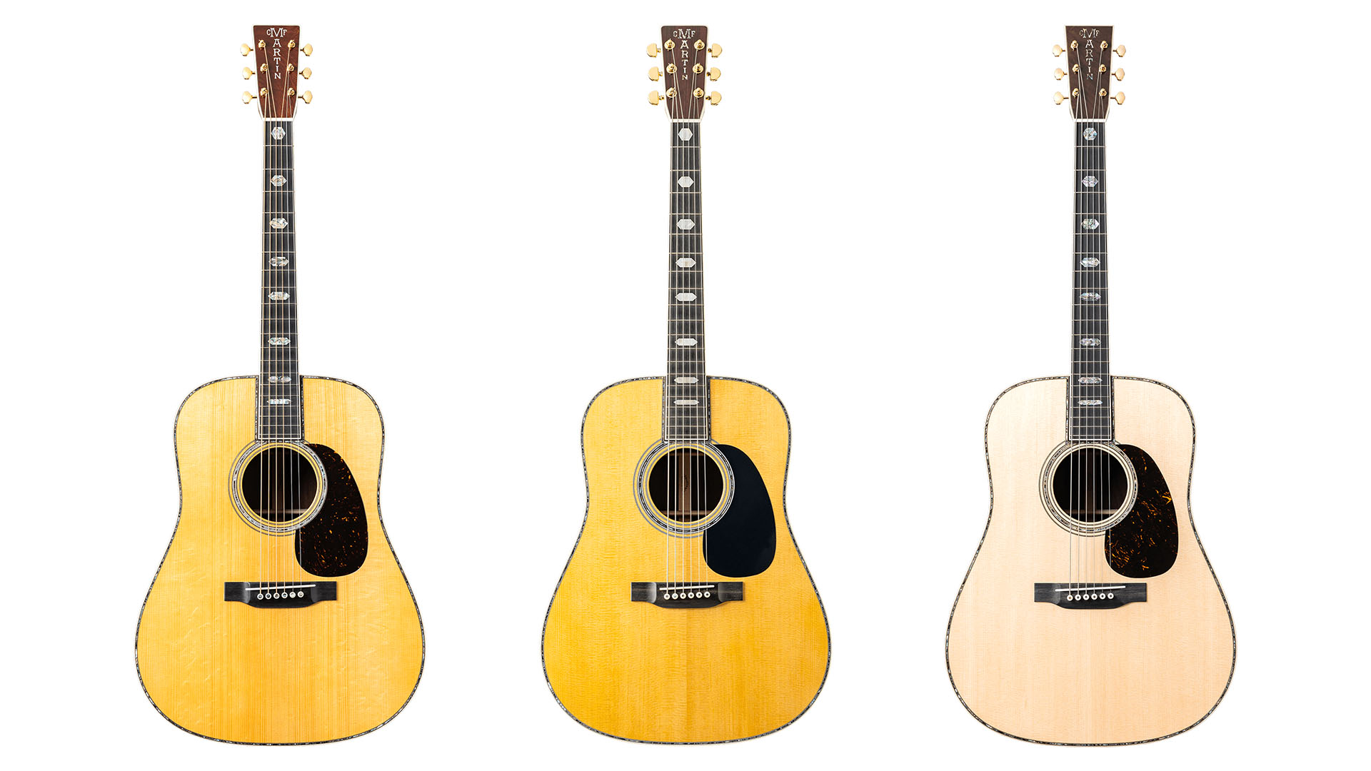 黒澤楽器店オーダーによるマーティンD-45のカスタム・モデルが3種登場