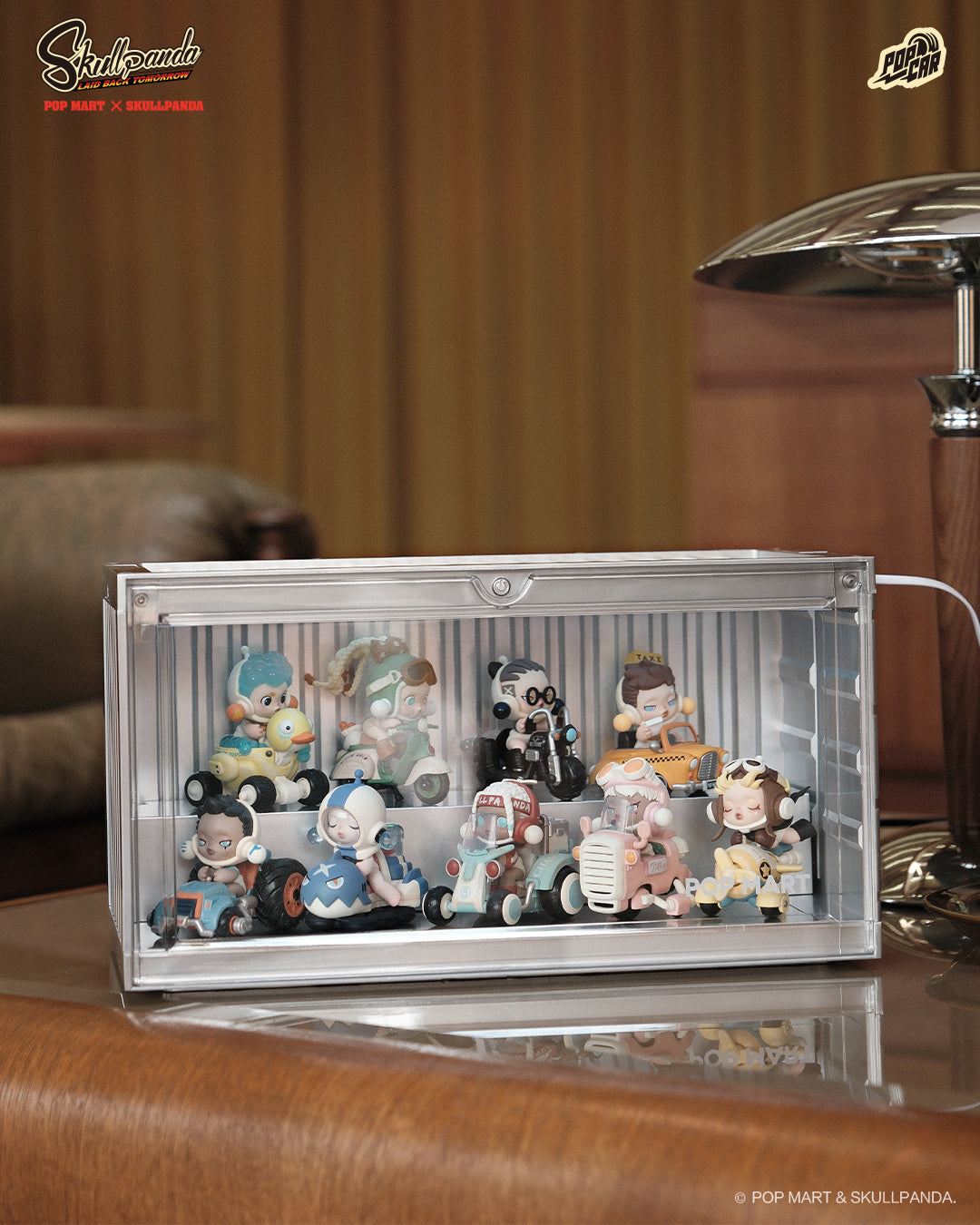 POP MART 400% 組み立て式ライト付 ディスプレイコンテナ2台 POPMART