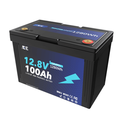 12V 100Ah LiFePO4 Lithium Battery丨100A BMS丨12.8V 1280Wh – ACEnergy