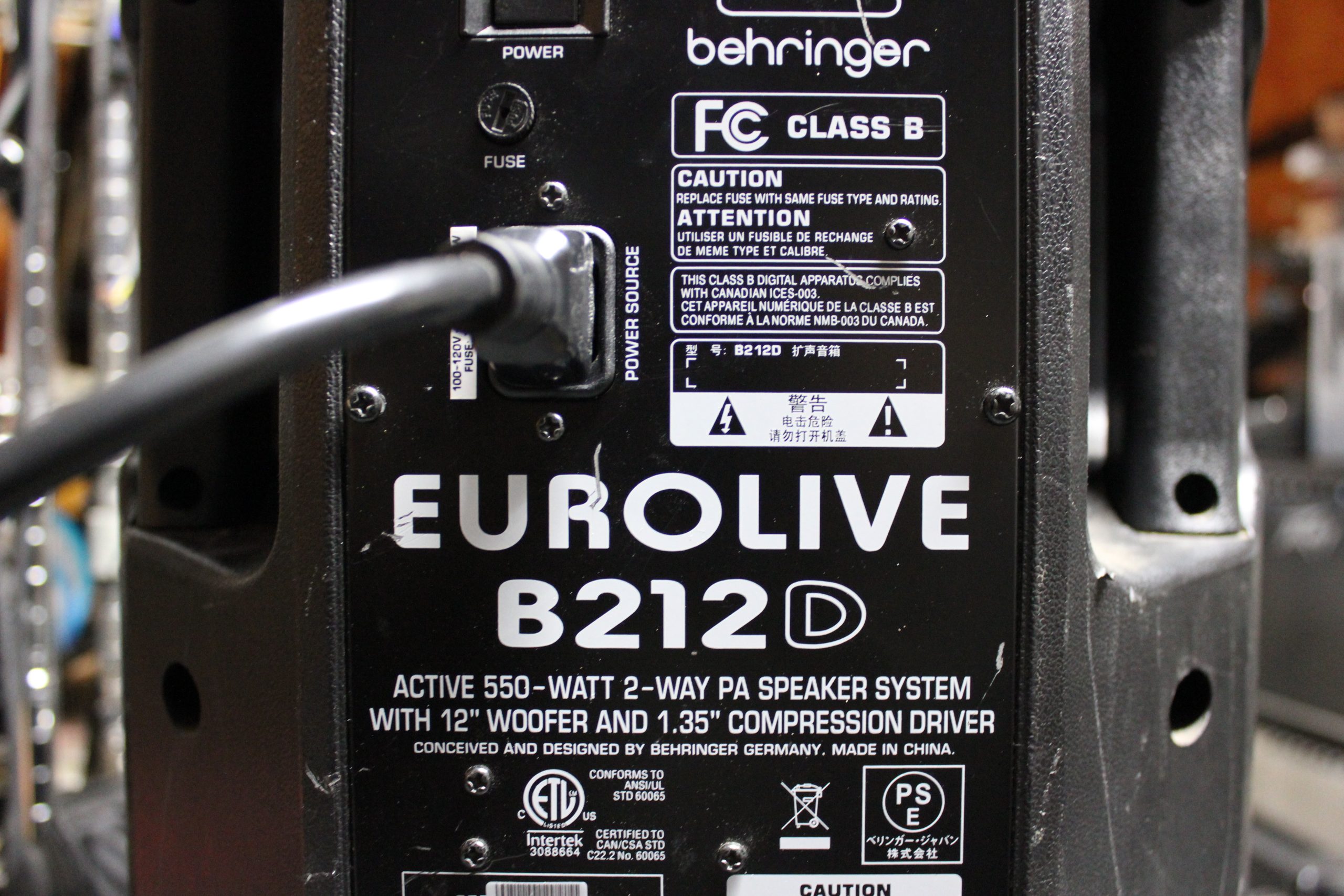 Behringer Eurolive B212D 550 Watt 2 Way Powered Speaker – Action