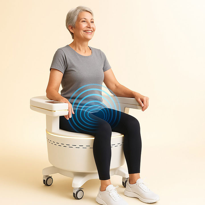 ホワイトカラー EMS 骨盤底筋トレーニングチェア 電磁パルスチェア