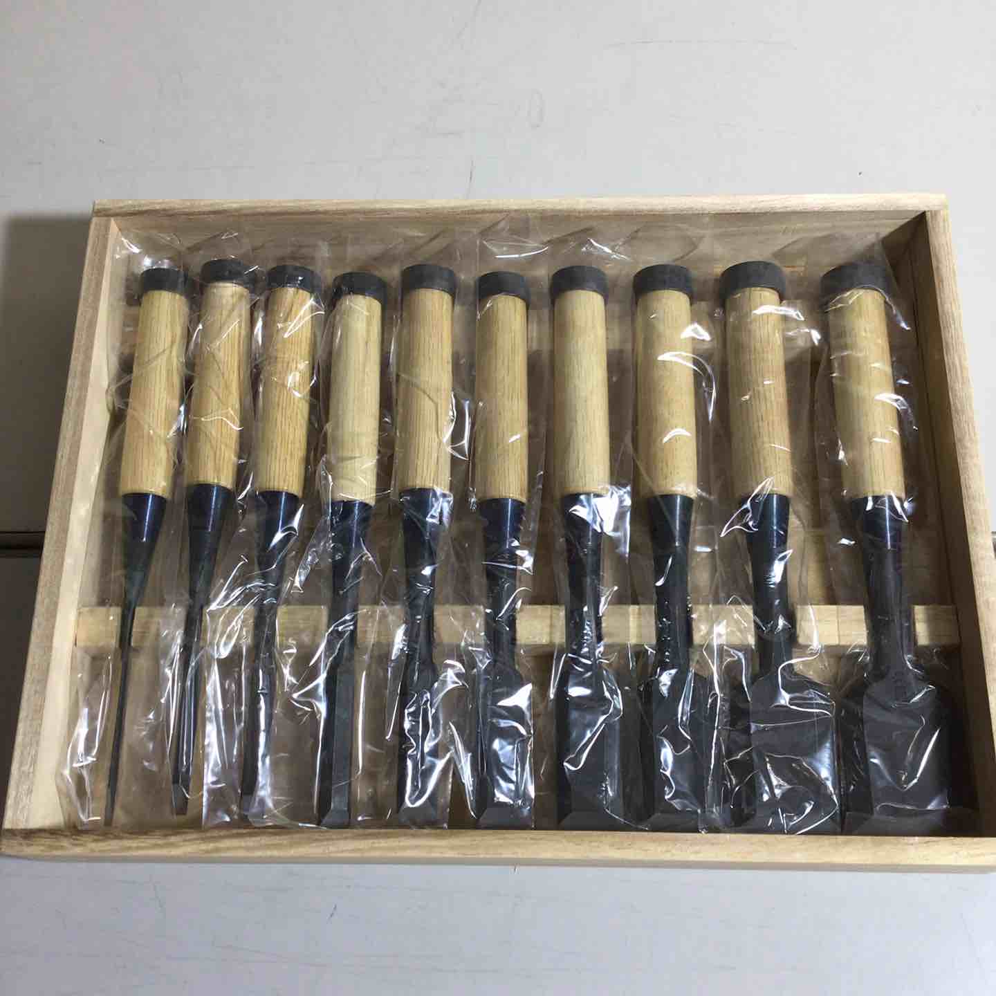 未使用品】国慶 鑿 10本組 三代國慶作 奴鑿 鉋 大工道具 【戸田店