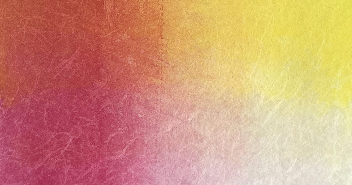 百瀬寿「Square Vertibal Magenta and Horizontal Yellow」/アクリル