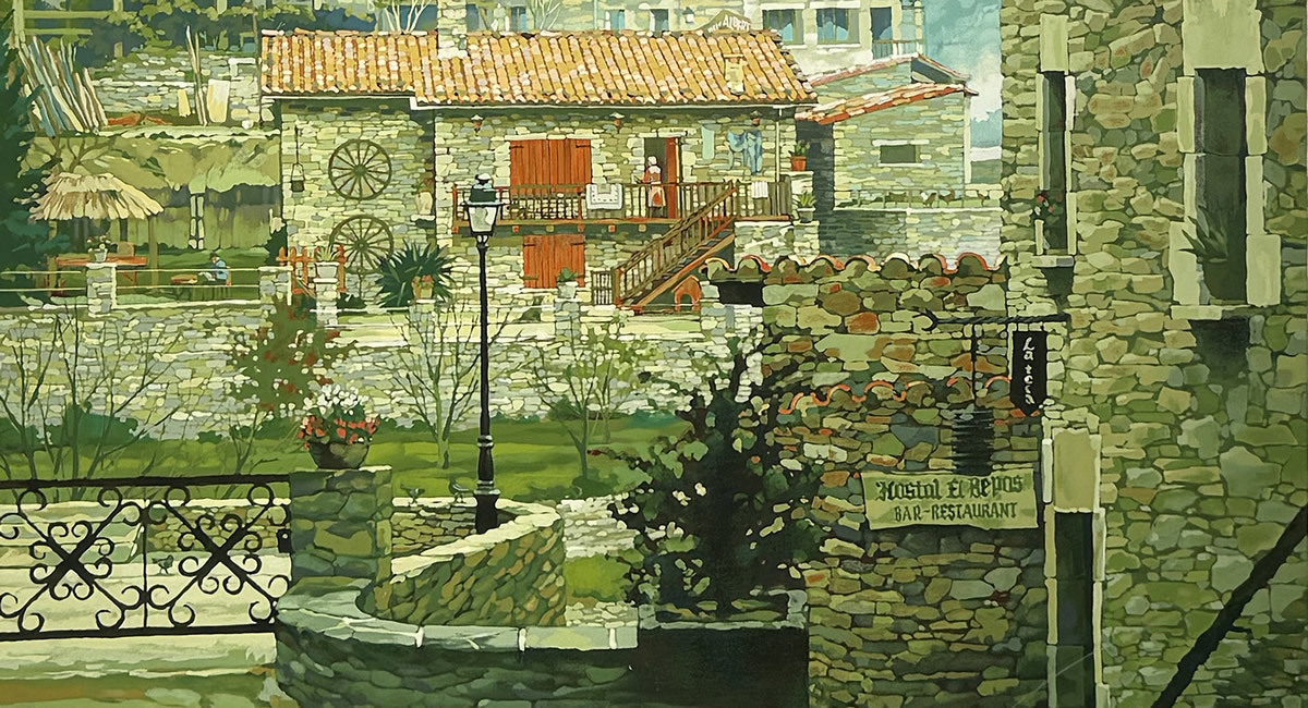 大人気 88cm 笹倉鉄平 大型 アートフレーム マヨール広場 (^^) 大人気