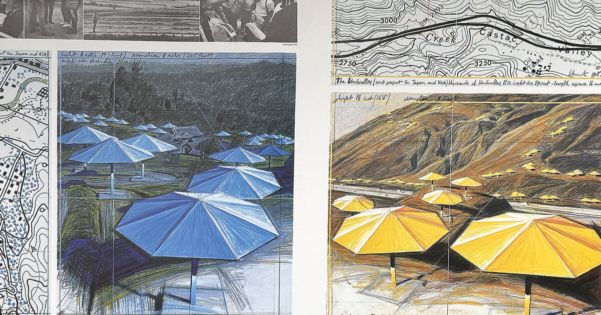 クリストCHRISTO「クリスト・ザ・アンブレラズ」直筆サイン入りポスター