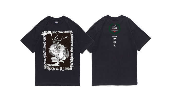 Stussy × poppy oil オイルワークス since 1980 T