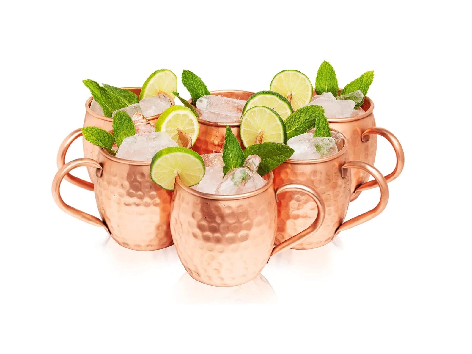Kitchen Science Moscow Mule Copper Mugs Set of 6 (16oz) | Food