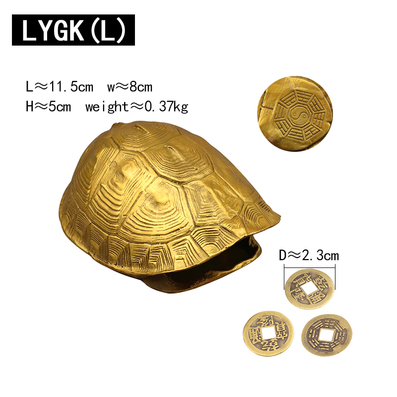 珍しい中国黄銅製印章4点（亀鈕2点と水鳥1点が合体した亀鈕1点