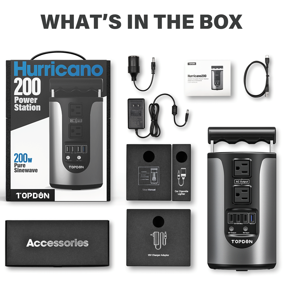 ポータブル電源 185Mh TOPDON H200