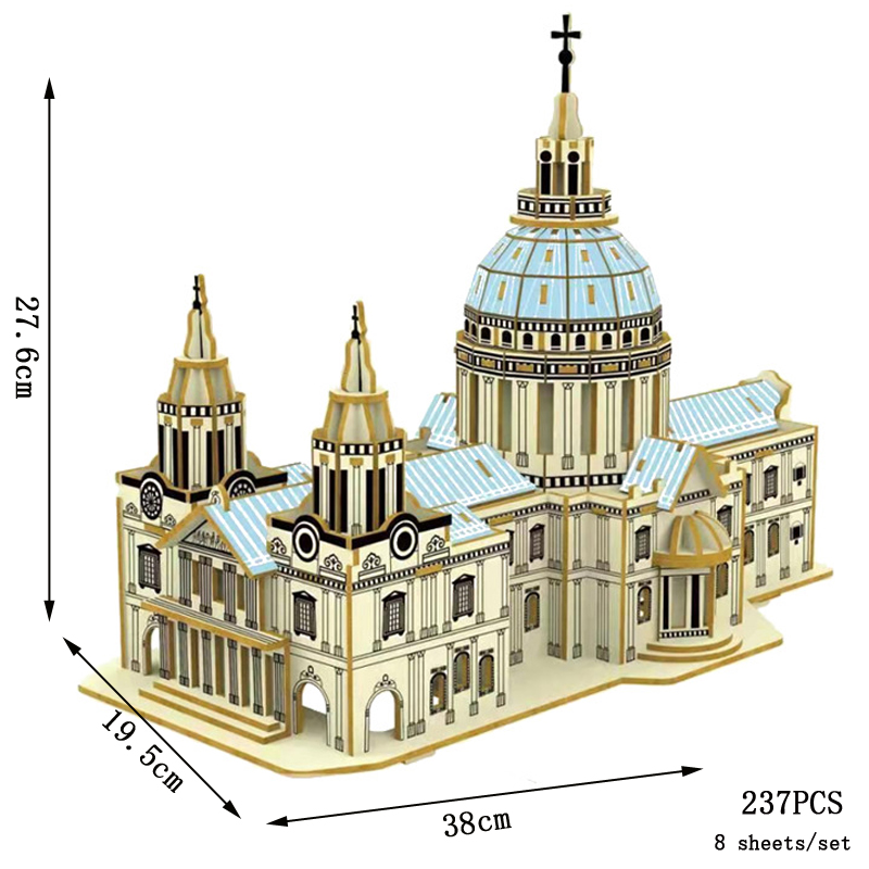 新品】3Dパズル ロシア サンクトペテルブルグ教会 ウッドパズル 【公式