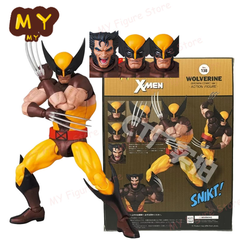 In-stock CT Toys Wolverine Mafex 138 Figure Brown Comic X-Men
