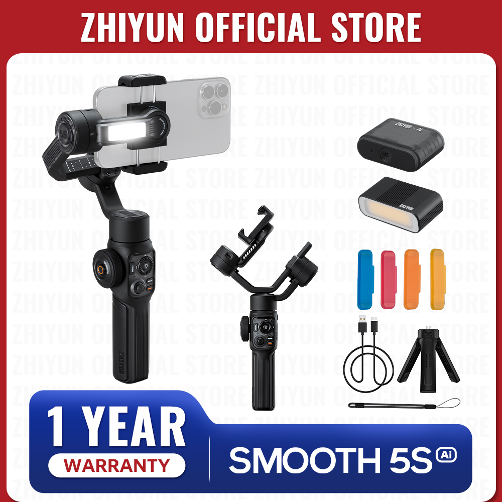 ZHIYUN Official SMOOTH 5S AI Tracking Gimbal for Smartphone 3-Axis