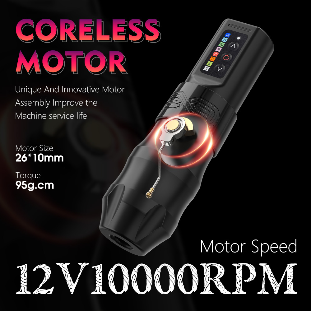 XNET EXO Professional Wireless Tattoo Machine Rotaty Pen Powerful