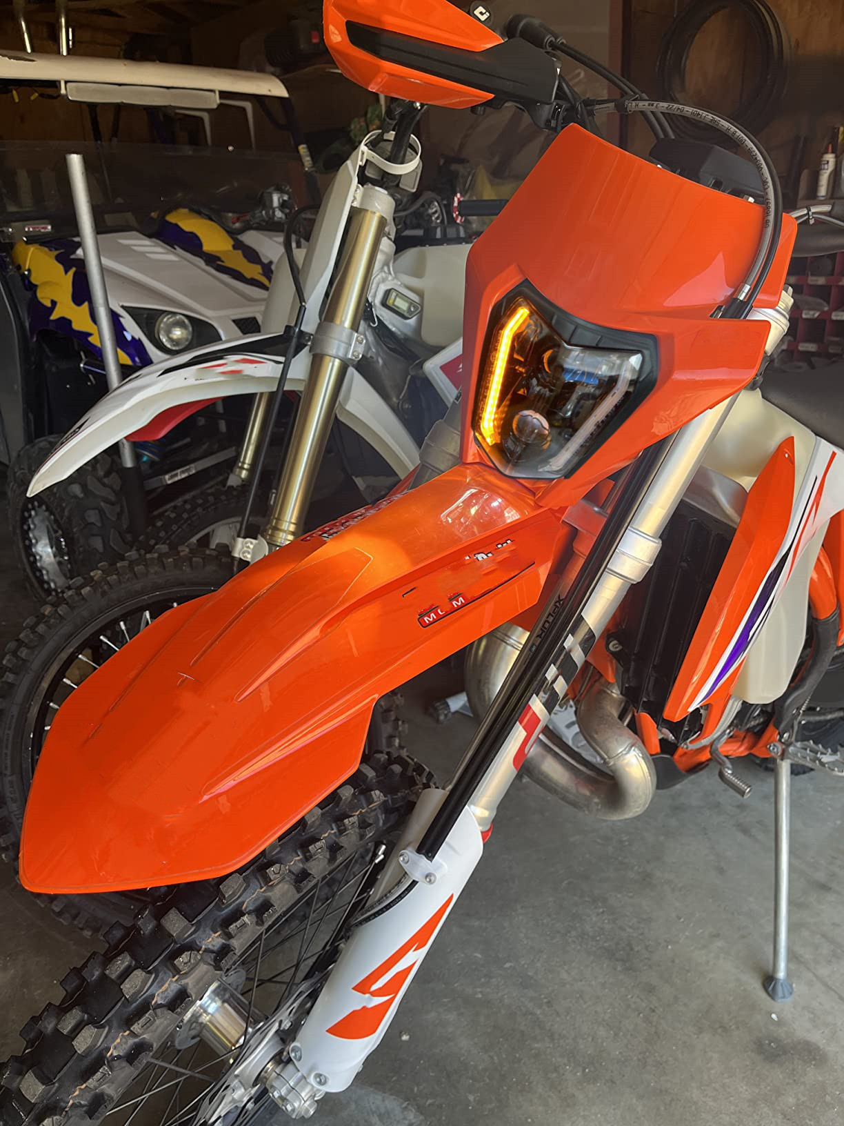 LED Headlight Turn Signal Motorcycle Headlamp For KTM EXC SXF XC