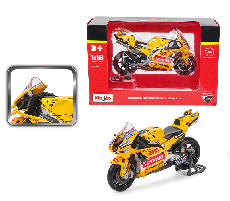 1:18 New 2023 Ducati Lenovo Team # 1 Bagnaia Champion Moto GP