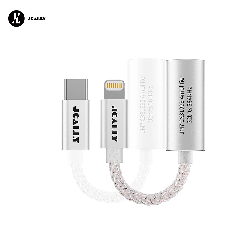 JCALLY JM7 USB TypeC/Light-ning To 3.5mm Digital Audio Cable DAC