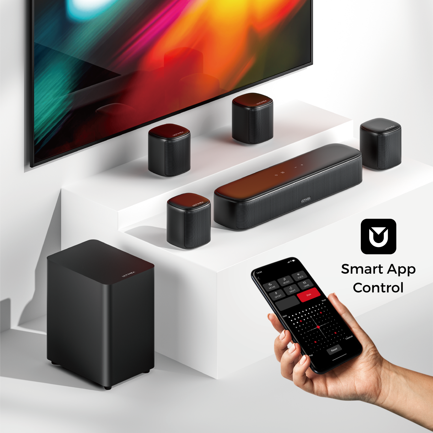 ULTIMEA Aura A40 7.1CH バーチャルサラウンドサウンドバー テレビ用