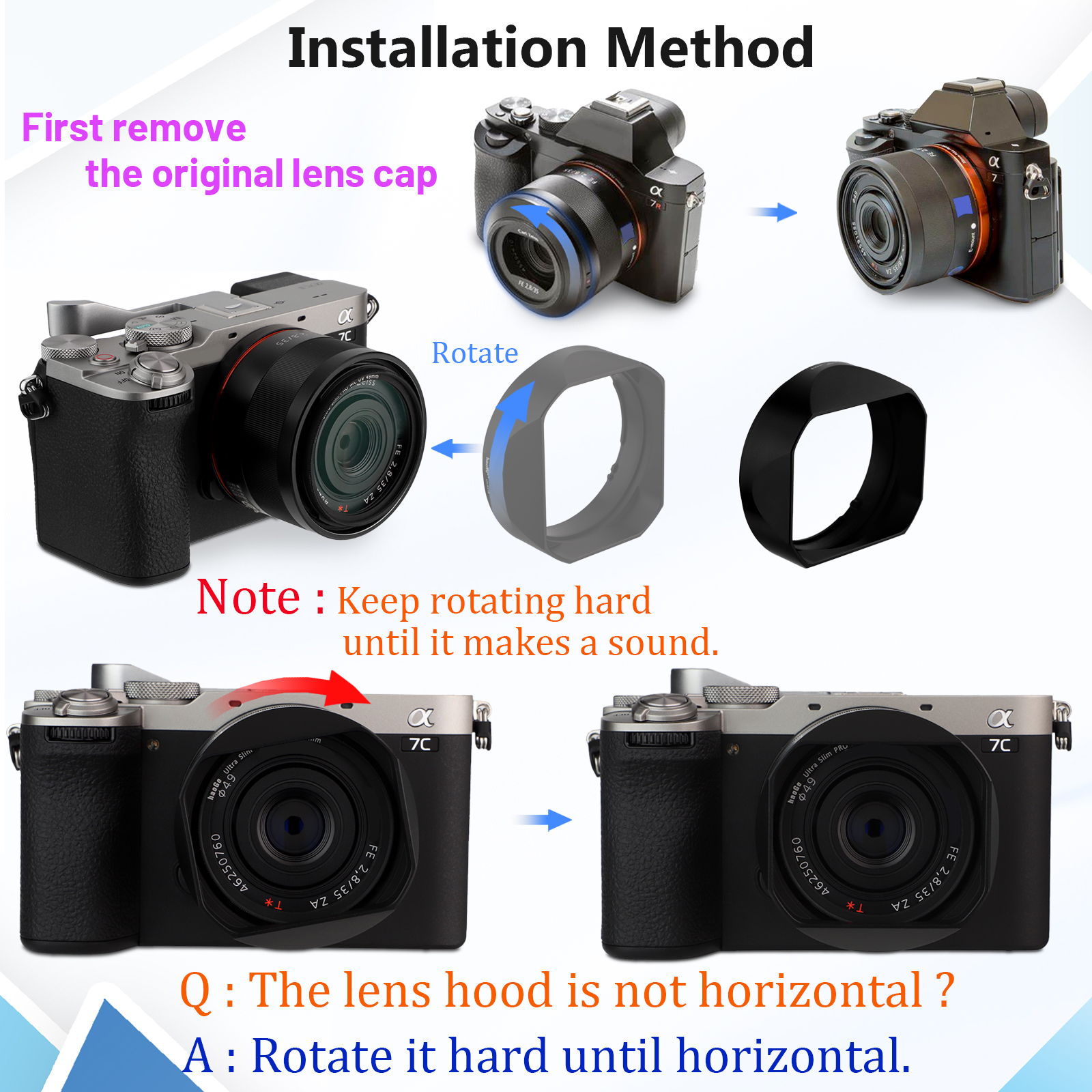 メタルバヨネットレンズフード ソニー Sonnar T* FE 35mm F2.8 ZA