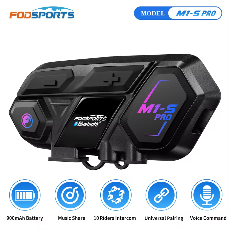 Fodsports M1-S Pro Motorcycle Intercom Bluetooth Helmet Headset 10