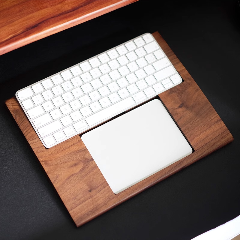 Appleマジックキーボード用の無垢材のトレイパームレスト,タッチ